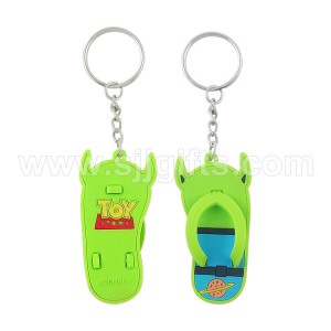 3D Mini Flip Flop PVC Keychains