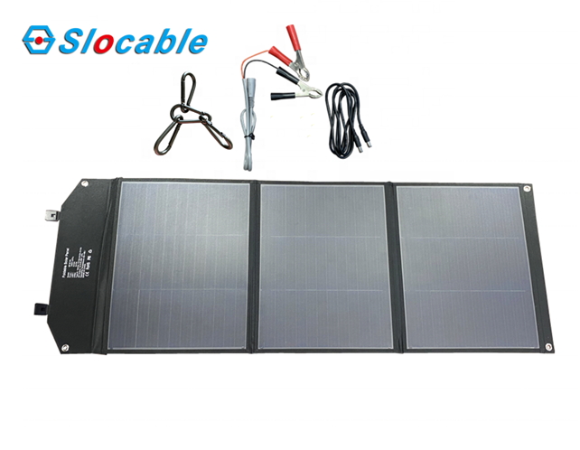 Paneles solares plegables portátiles de 3 pliegues Slocable para acampar /  Autocaravana