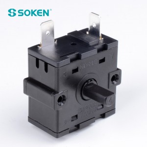 Interruptor giratorio de 4 posiciones Soken para horno Rt232-1