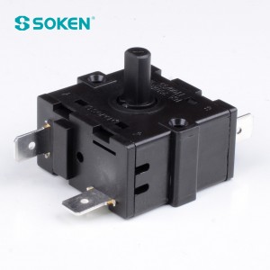 Interruptor rotatiu Soken de 3 vies 250V 5e4 Rt233-8