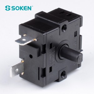 Soken Breams 4 ຕຳແໜ່ງ Rotary Cam Switch 16A 250V Rt233-1