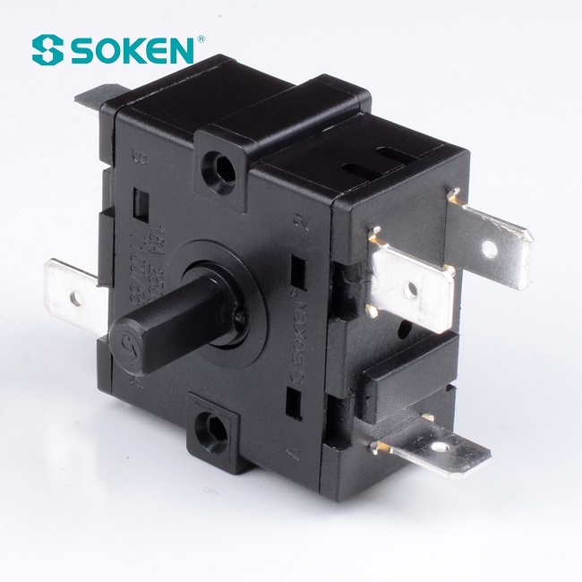 Power Rotary Switch med 16A 250VAC (RT253-6)