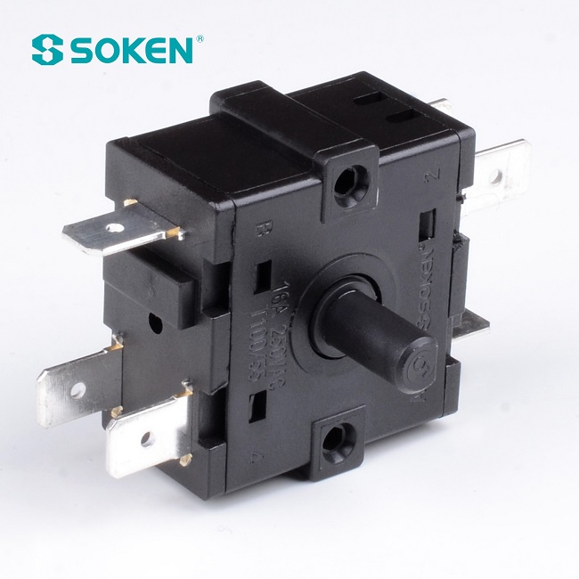 소켄 가전제품 전기 5 위치 로터리 셀렉터 스위치 16A 250V