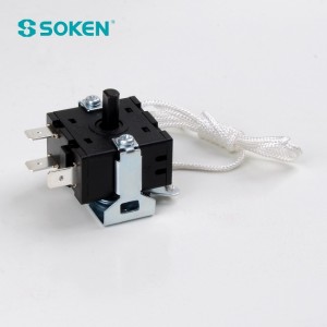 Soken Bremas 8 posiciones calentador de cadena de cuerda interruptor giratorio 16A