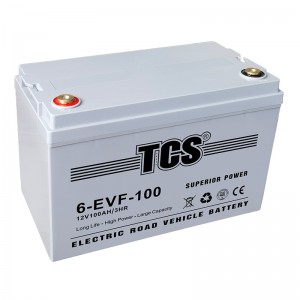 Batterie de véhicule routier électrique TCS 100Ah, fournisseur 6-EVF-100