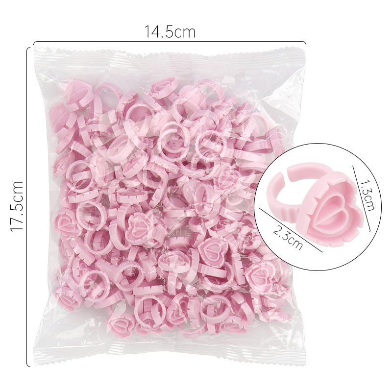 100 Pcs Glue Ring Cups for Eyelash Extensions