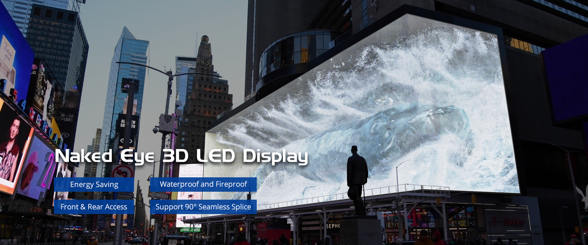 3D LED zaslon s prostim očesom
