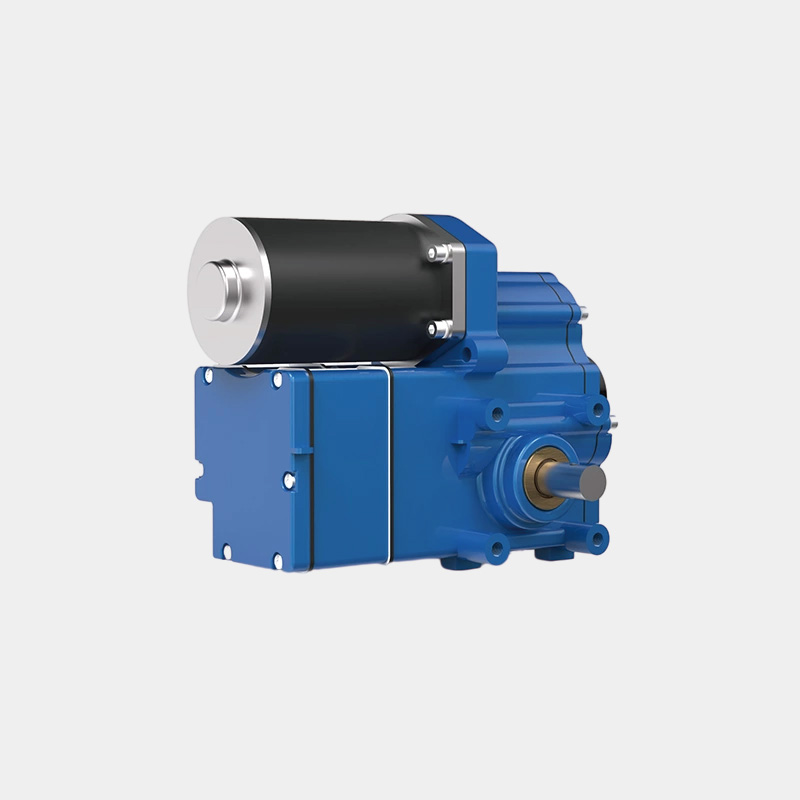 Dual output worm gear motor gearbox for ventilation