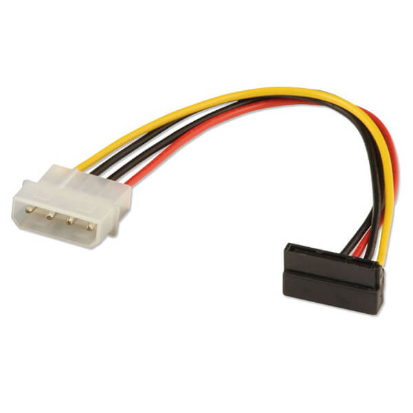 0.15m Left Angle SATA Power Connector to LP4 Power Cable