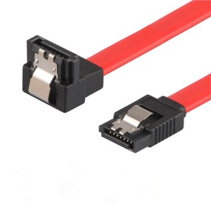 18in Latching SATA to Right Angle SATA Serial ATA Cable Picture 1