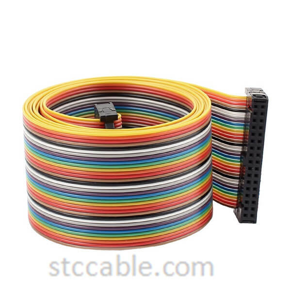 2.54mm 34 Pin 34 Way female to female Connector IDC Flat Rainbow Ribbon Cable 55 inch