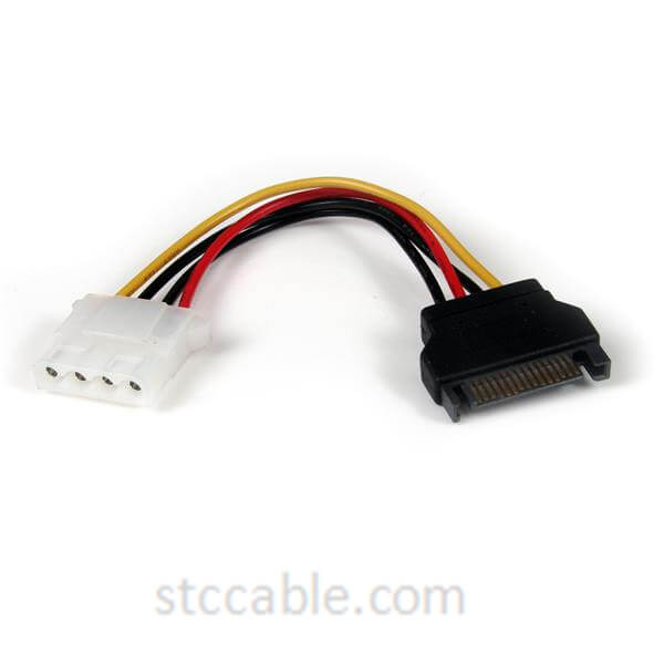 6in SATA to LP4 Power Cable Adapter – female to male