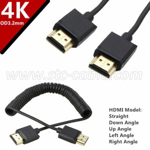 Спиральный кабель HDMI 4K