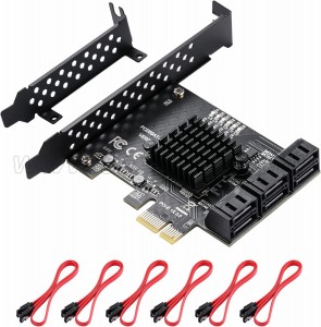 PCIe to 6 Ports SATA Expansion Card