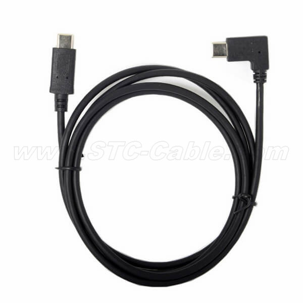 90 Degree Right Angled Type-C to USB-C 2.0 Data Cable