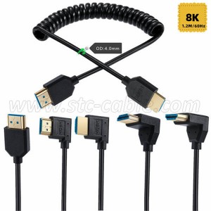 8K Coiled Ultra Slim HDMI cable