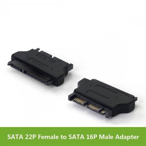 SATA 22P メス - Micro SATA 16P オスアダプター