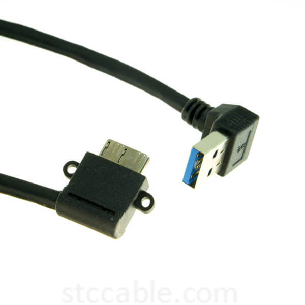 Down Angled 90 Degree USB 3.0 to Micro 10Pin Left Angled Cable