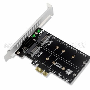 Dual M.2 SATA to PCIe expansion card