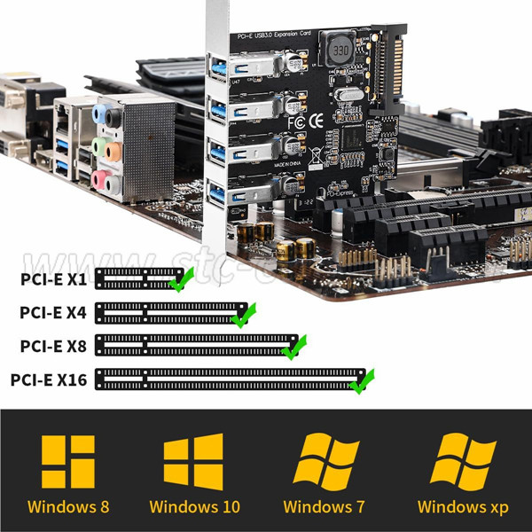 Meet users’ high-speed interface needs PCIE to USB3.0 high-speed expansion card