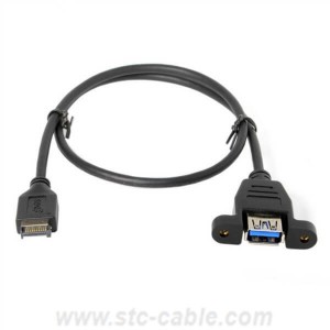 USB 3.1 Front Panel Header to USB 3.0 Type-A Female Extension Cable