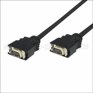 MDR 14 pin male to male HPCN SCSI cable with ABS Shell and latch