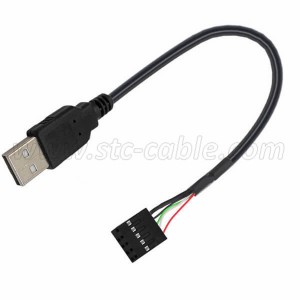 USB 2.0 Type A Male to Dupont 10 Pin Female Header Motherboard Cable