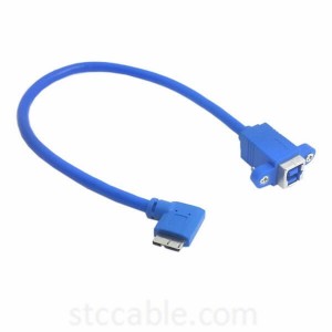 USB 3.0 Type B Female to Micro B Male 10pin Left angle cable