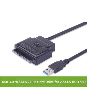 USB 3.0 to SATA 22Pin ハードディスクアダプタ変換ケーブル 2.5 3.5 インチ HDDSSD ハードドライブ SATA から USB ケーブル 50CM