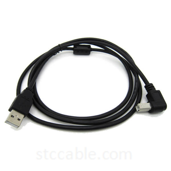 USB 2.0 A type male to B type up angled 90 degree Cable
