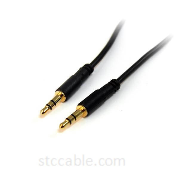 Cable de audio estéreo delgado de 3,5 mm de 10 pies, macho a macho