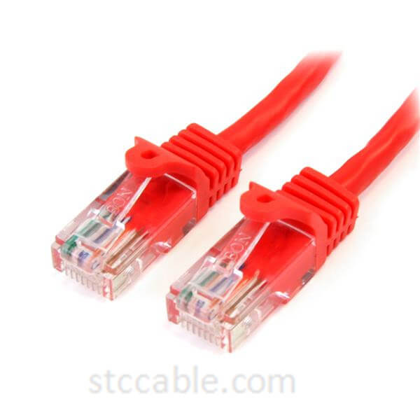 25 ft (7.6 m) Cat5 Snagless Red Crossover Patch Cables