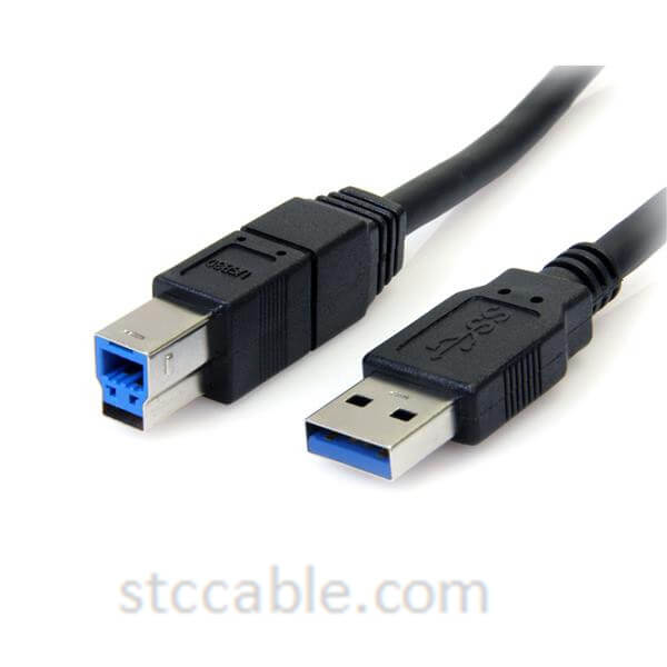 6 ft Black SuperSpeed USB 3.0 Cable A to B – Male to male