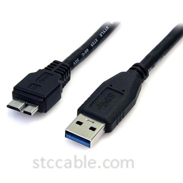 3 ft Black SuperSpeed USB 3.0 Cable A to Micro B – Male to male