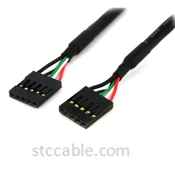 24 Zoll internes 5-poliges USB-IDC-Motherboard-Header-Kabel, Buchse auf Buchse