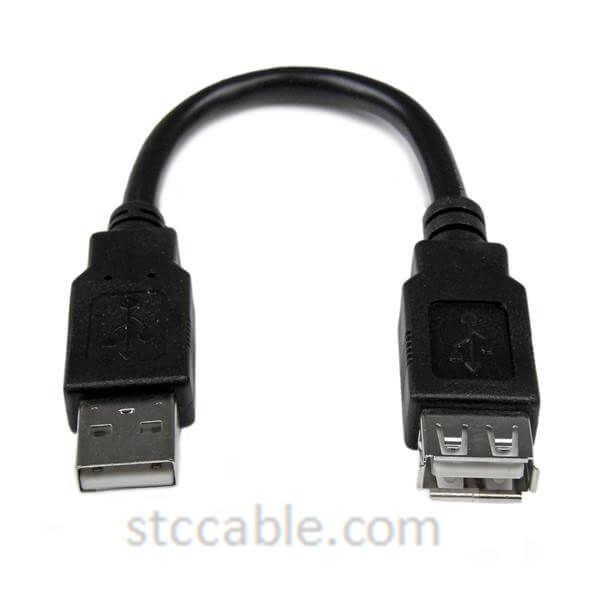 6in USB 2.0 Extension Adapter Cable A to A – male to female