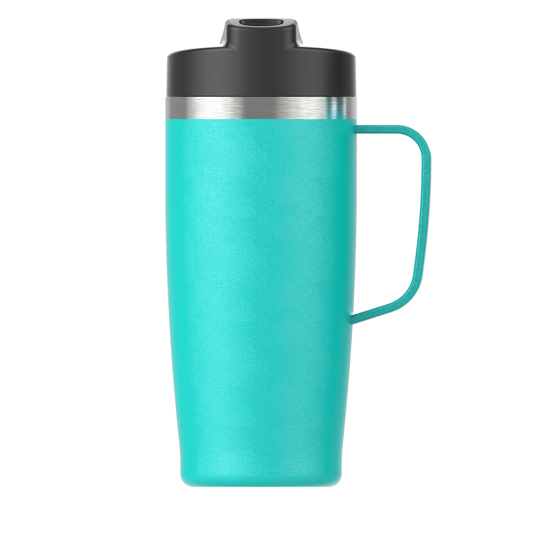 Double Wall Stainless Steel Insulated Mug na may Takip at Handle