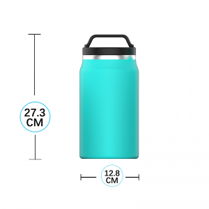 Barattolo di ghiaccio in acciaio inossidabile con thermos per bottiglia d'acqua a bocca larga personalizzato da 1,9 litri