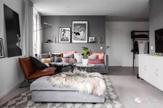 Grey decoration, different styles of beauty