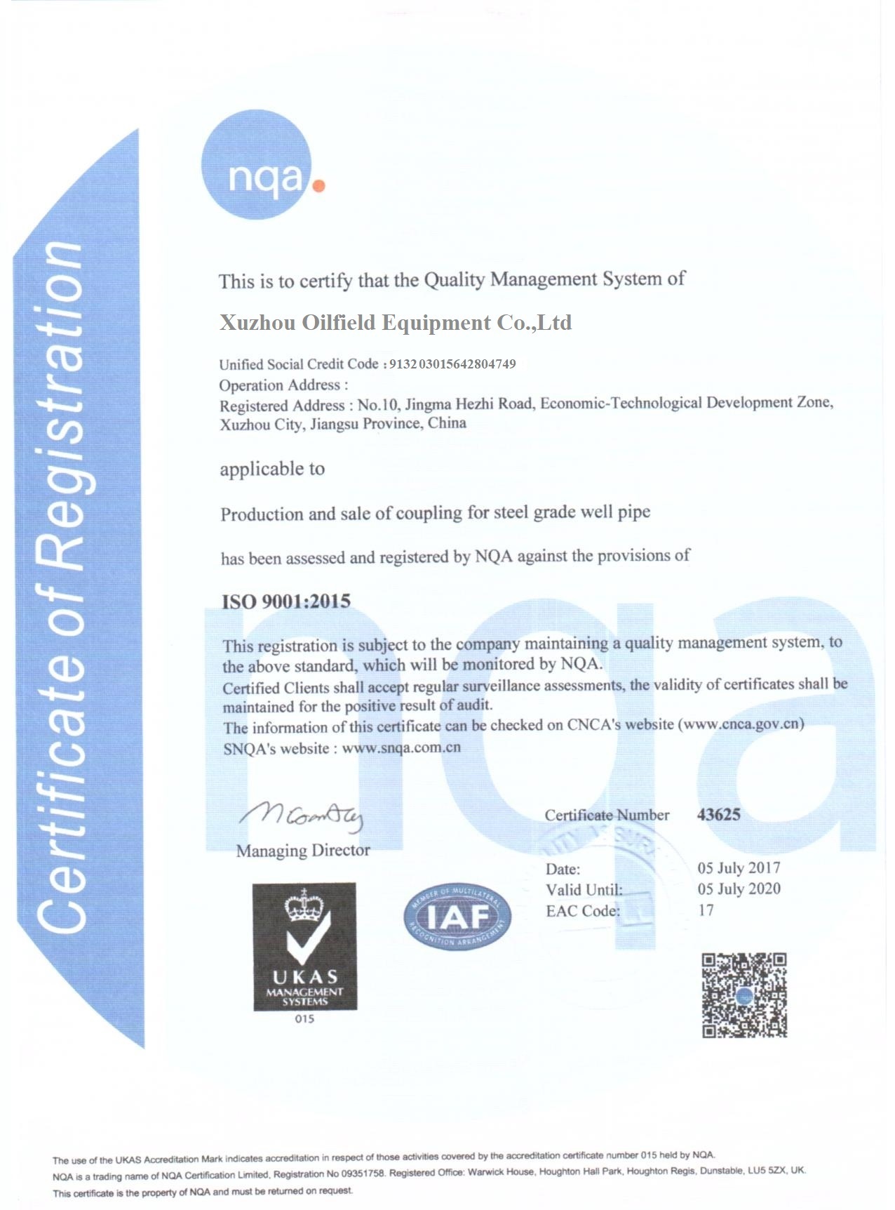 ISO9001-2015 -XZOE