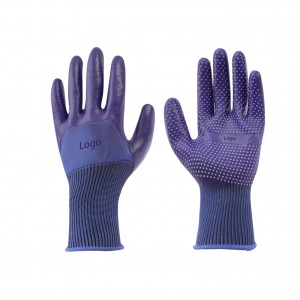 Găng tay làm việc tùy chỉnh Mục đích chung Găng tay an toàn lao động có phủ chấm PVC