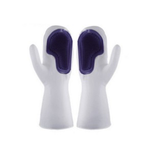 Silikondiskmedel Magic Gloves Multifunktionella Hushållshandskar Köksstädhandskar Borste