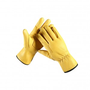 Мъжки работни ръкавици от телешка кожа без подплата, шофьорски ръкавици