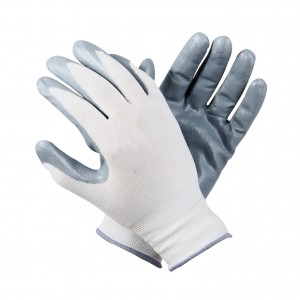 Bezpečnostné pracovné rukavice Pracovné rukavice potiahnuté nitrilom