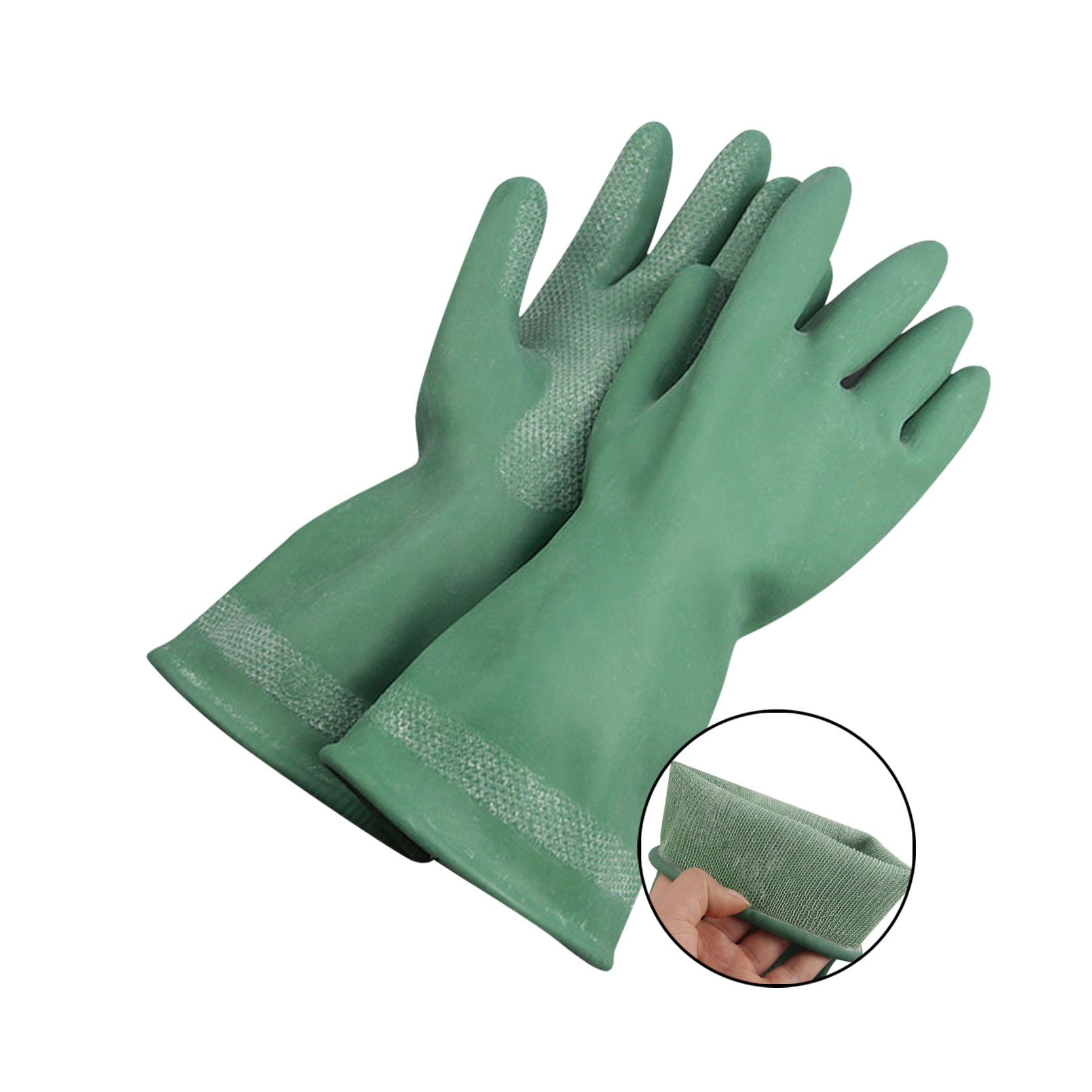 Luvas resistentes a produtos químicos Luvas de goma Luvas protectoras para a protección das mans da industria