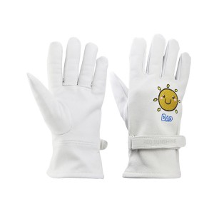 White Sheepskin Leather Gardening Gloves for Woman Man Children Leather Work Gloves