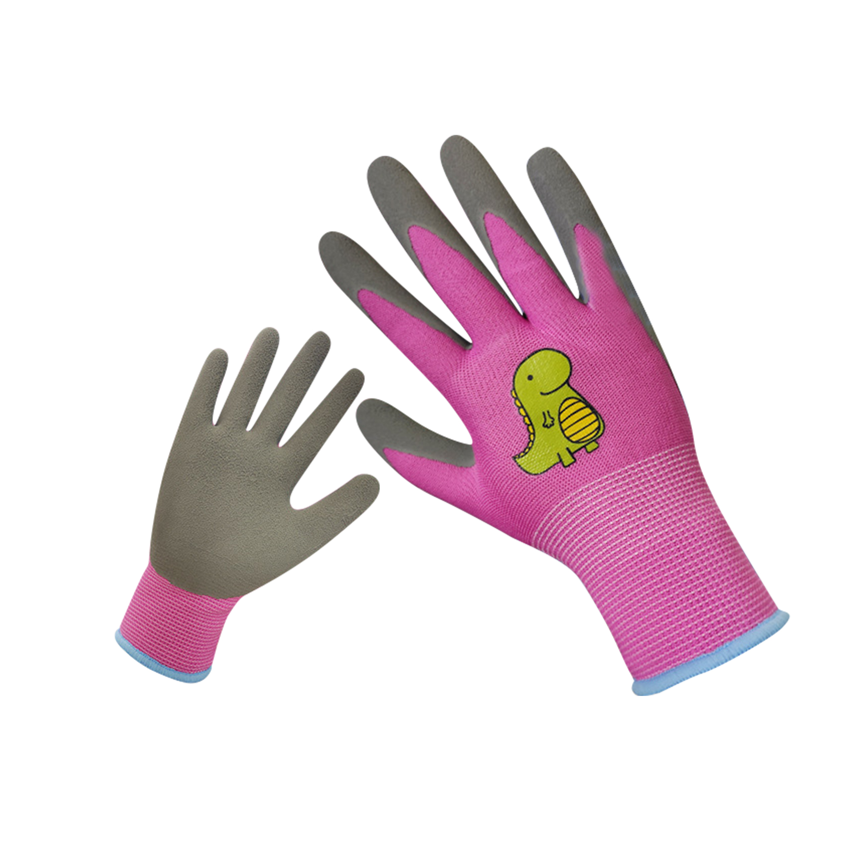 ស្រោមដៃថែសួនកុមារដែលប្ដូរតាមបំណង ស្រោមដៃសុវត្ថិភាពកុមារ Polyester Knitted Latex Foam Coated Children Safety Glove