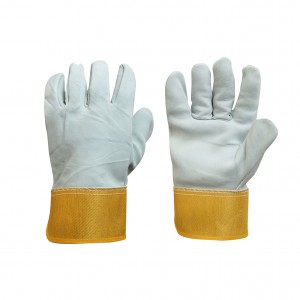 Leather Work Gloves na may Safety Cuff Welding Rigger Gloves