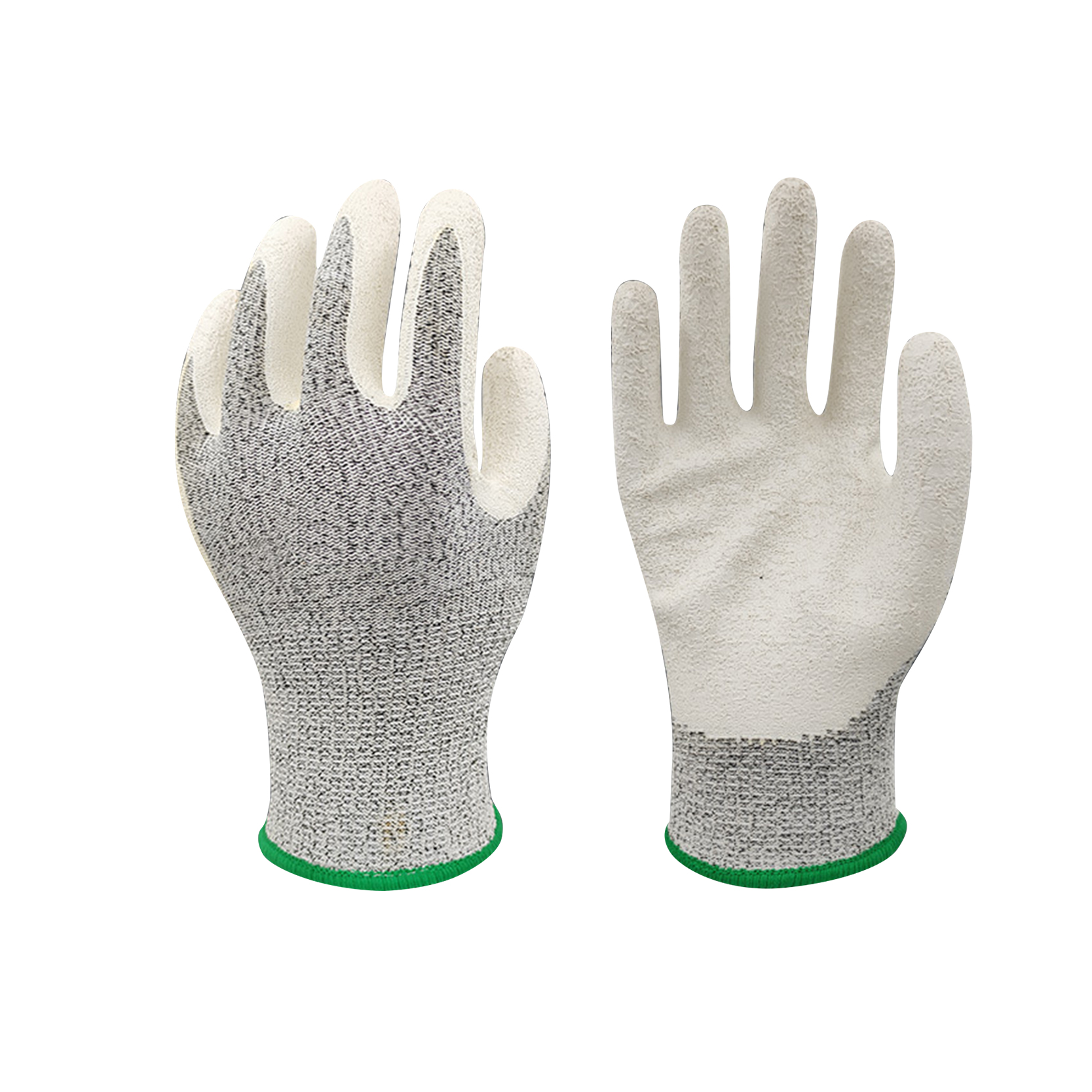 BEZPEČNOSŤ manipulácia s ostrými predmetmi proti porezaniu Pletené priemyselné pracovné rukavice HPPE s latexom
