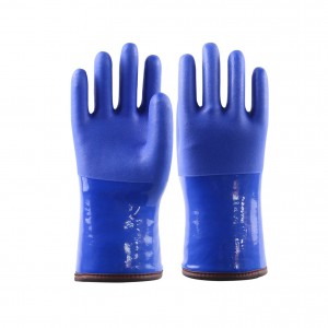 I-Heavy Duty PVC Coated Work Gloves Chemical & Liquid Resistant Industry Gloves